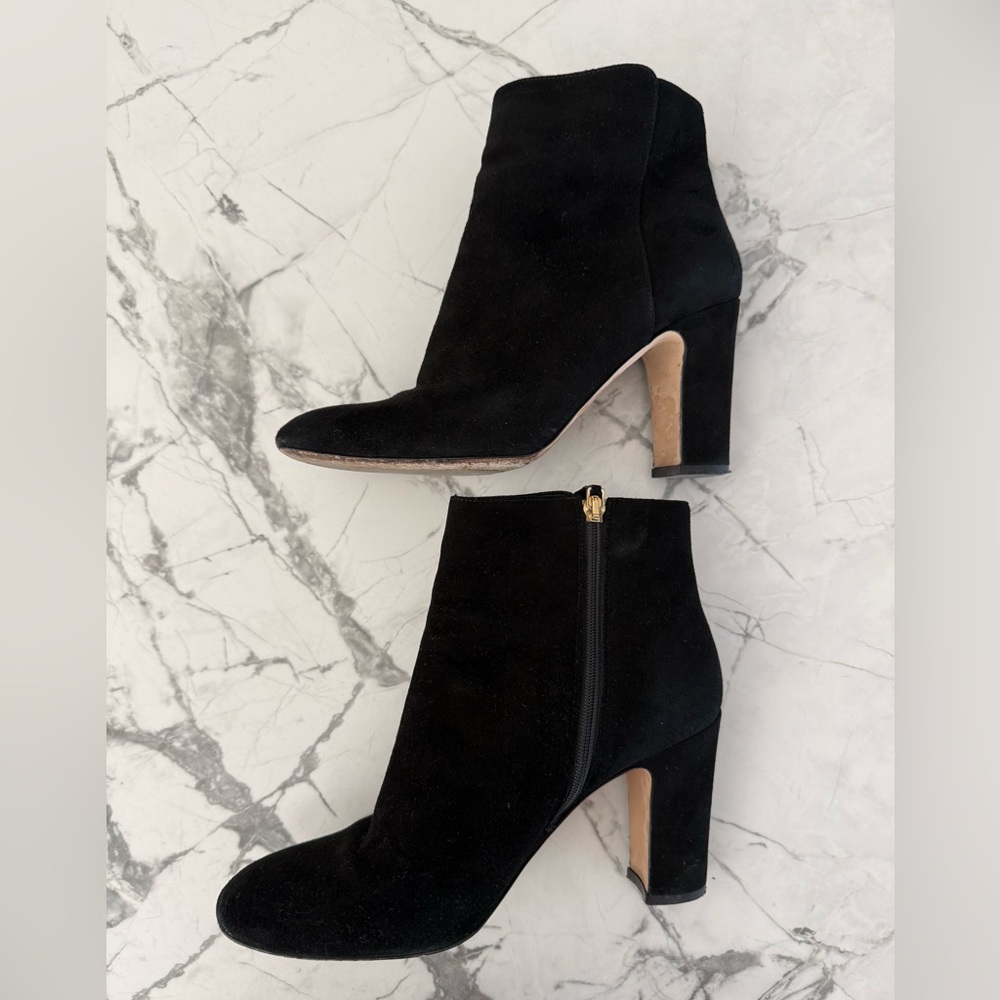 LK Bennett Black Suede Heeled Boots